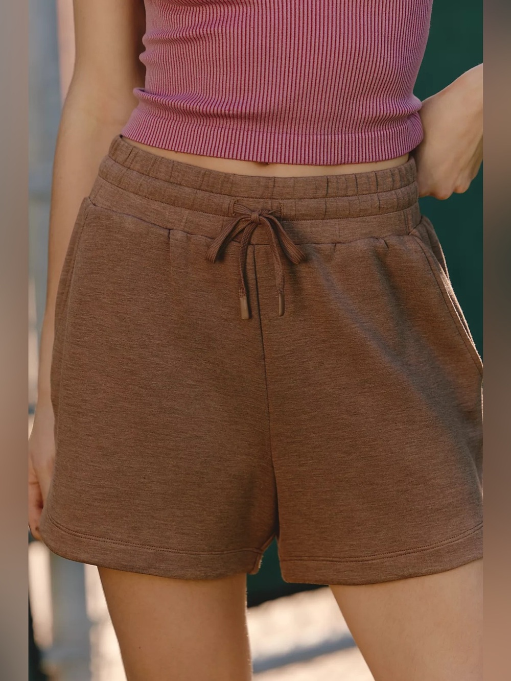 NWT Varley Coulter High-Rise Pull-On Shorts